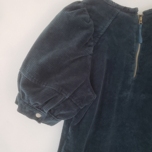 Universal Thread Green Corduroy Puff Sleeve Dress - Picture 8 of 15
